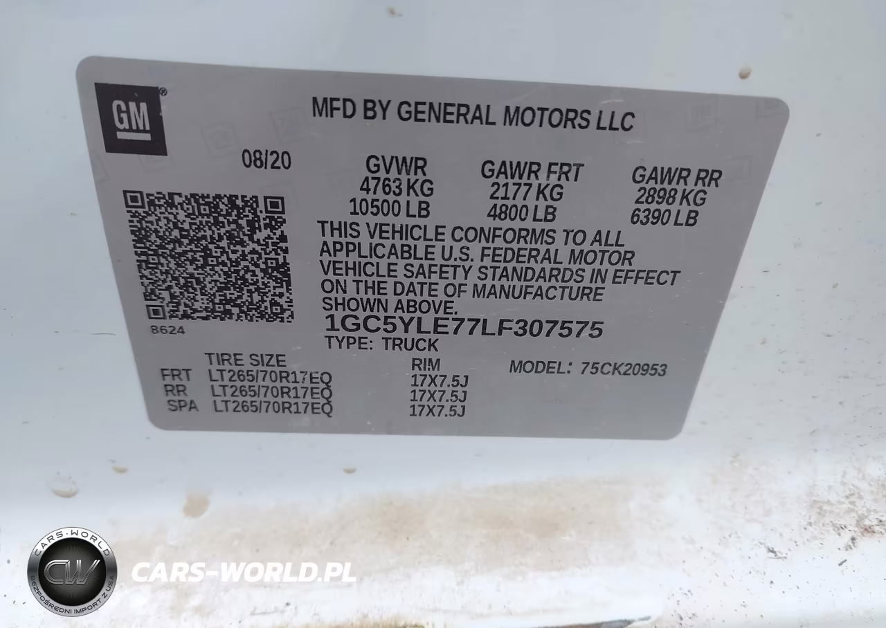 2020 Chevrolet Silverado 2500Hd 4Wd Long Bed Wt VIN:1GC5YLE77LF307575 - 9