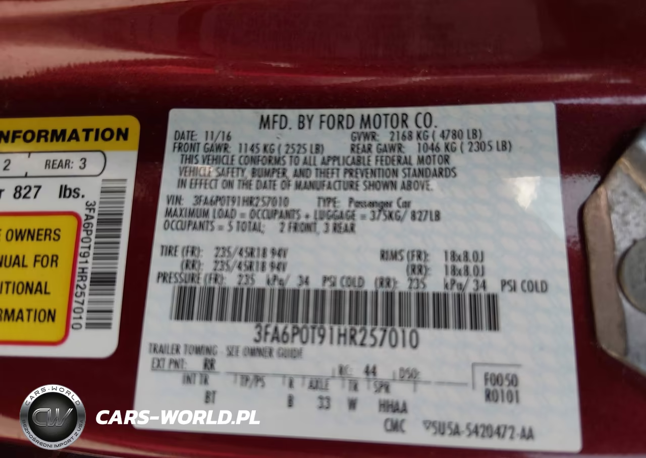 2017 Ford Fusion Se VIN:3FA6P0T91HR257010 - 9