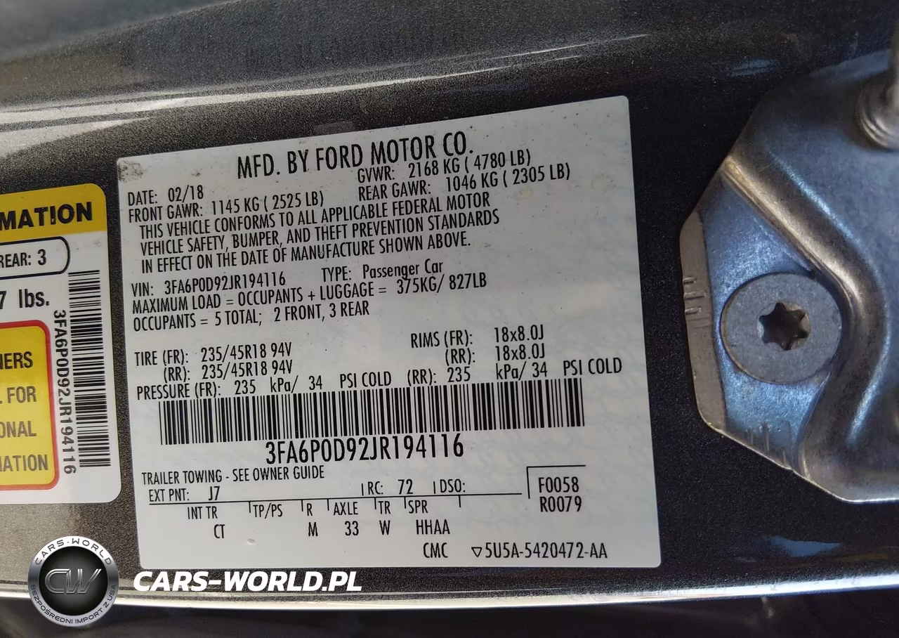 2018 Ford Fusion Titanium VIN:3FA6P0D92JR194116 - 9