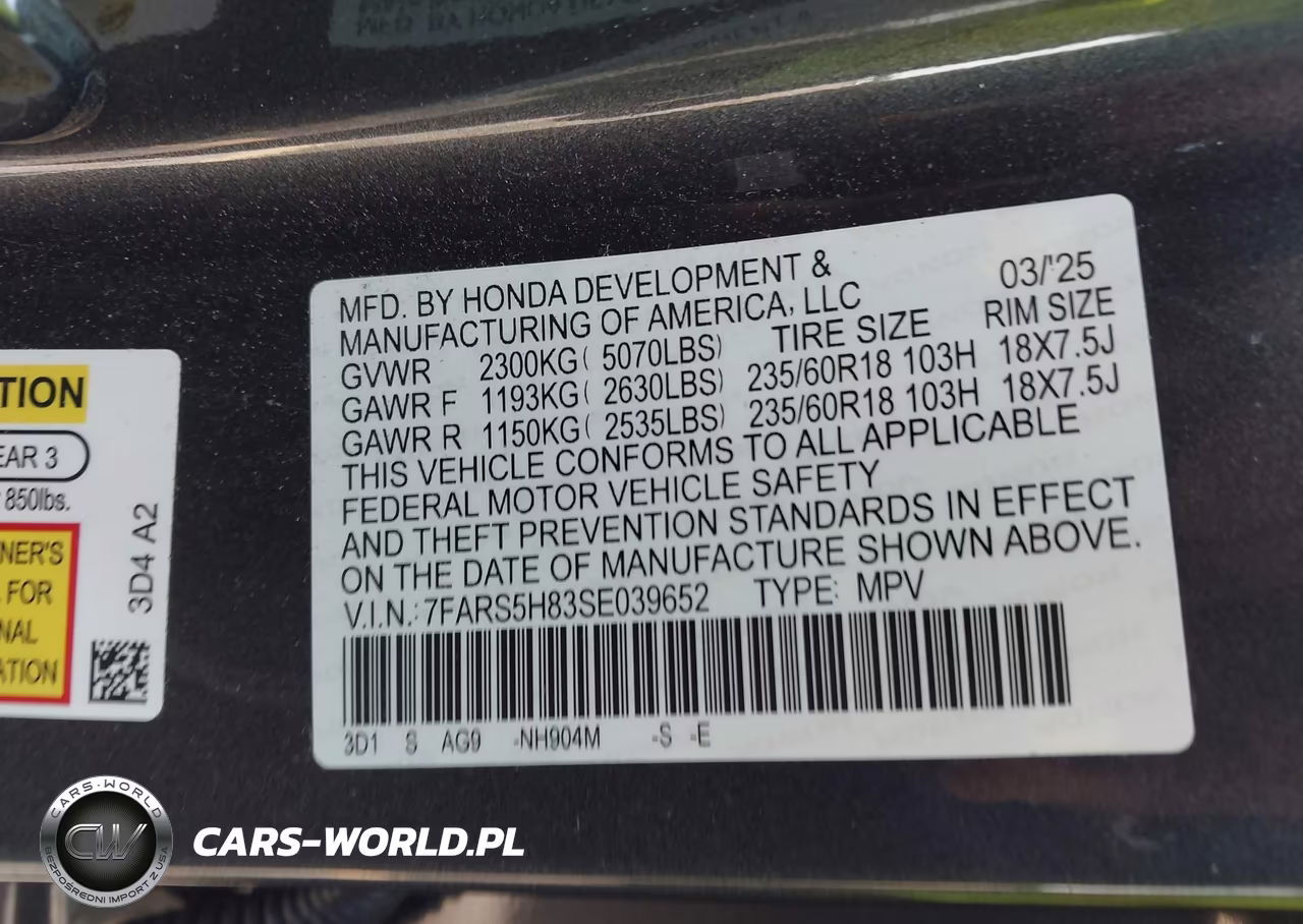 2025 Honda Cr-V Hybrid Sport-L VIN:7FARS5H83SE039652 - 9