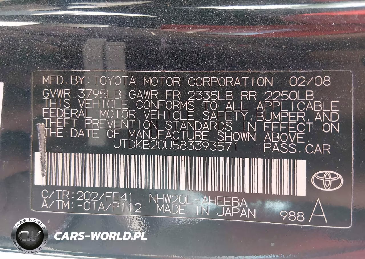 2008 Toyota Prius VIN:JTDKB2OU583393571 - 9