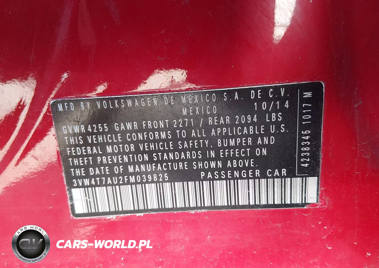 2015 Volkswagen Golf Gti 2.0T S 4-Door VIN:3VW4T7AU2FM039825 - 9
