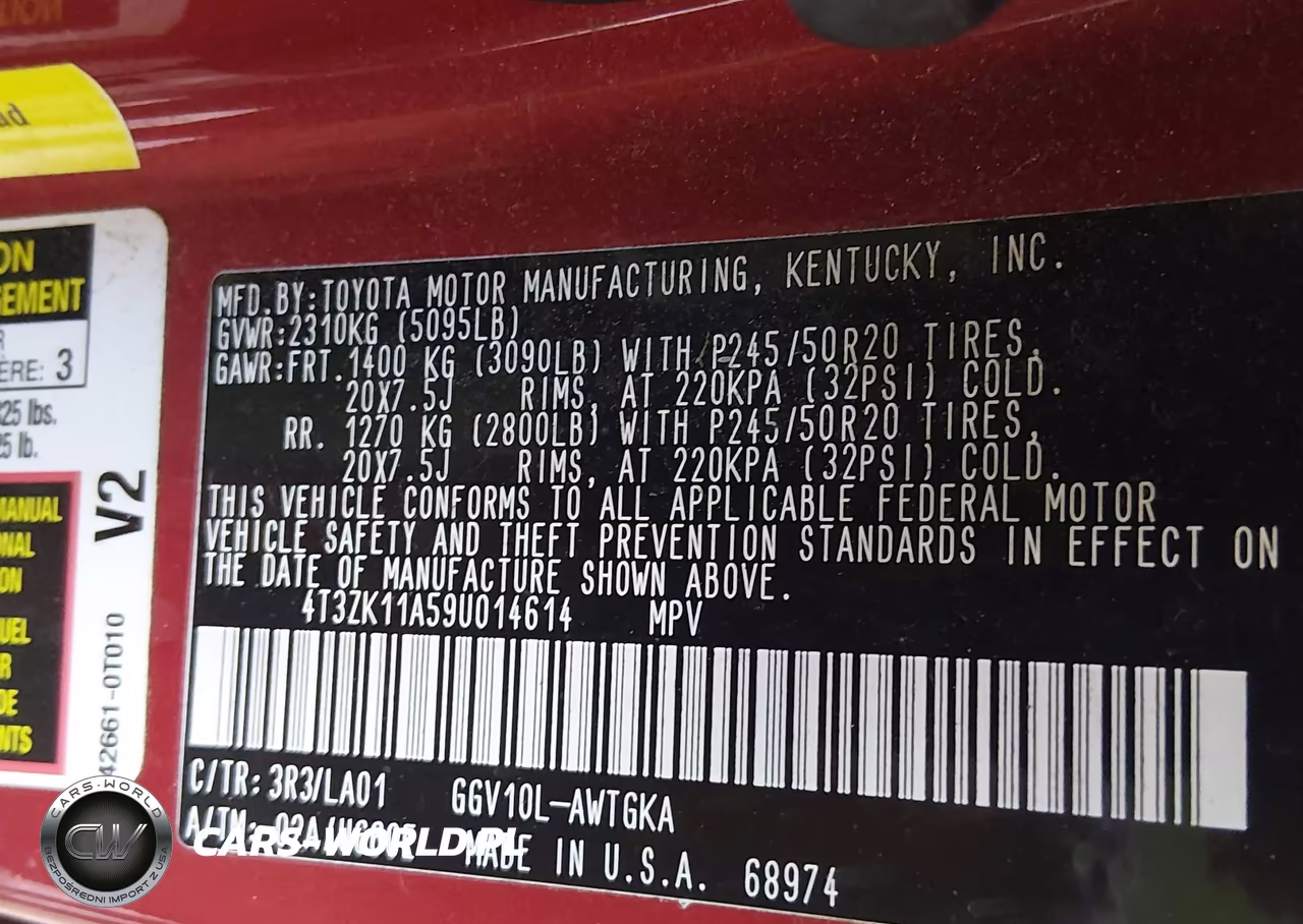 2009 Toyota Venza Base V6 VIN:4T3ZK11A59U014614 - 9