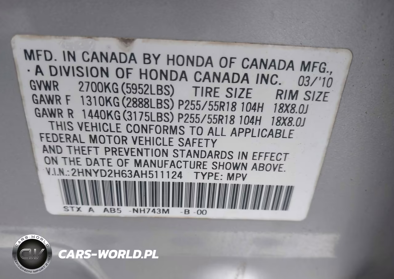 2010 Acura Mdx Technology Package VIN:2HNYD2H63AH511124 - 9