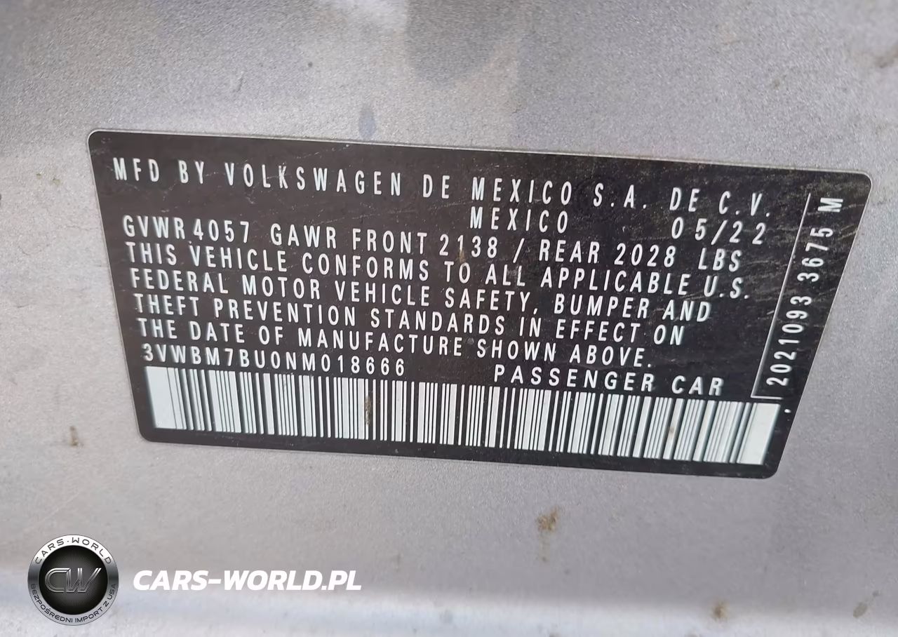 2022 Volkswagen Jetta 1.5T Sport VIN:3VWBM7BU0NM018666 - 9
