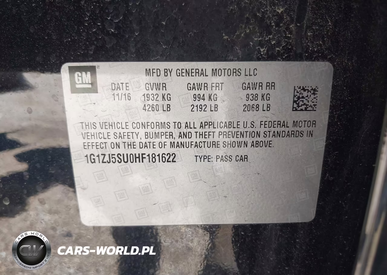2017 Chevrolet Malibu Hybrid VIN:1G1ZJ5SU0HF181622 - 9