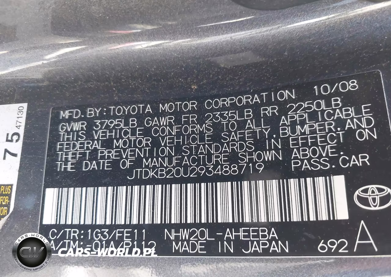 2009 Toyota Prius VIN:JTDKB20U293488719 - 9