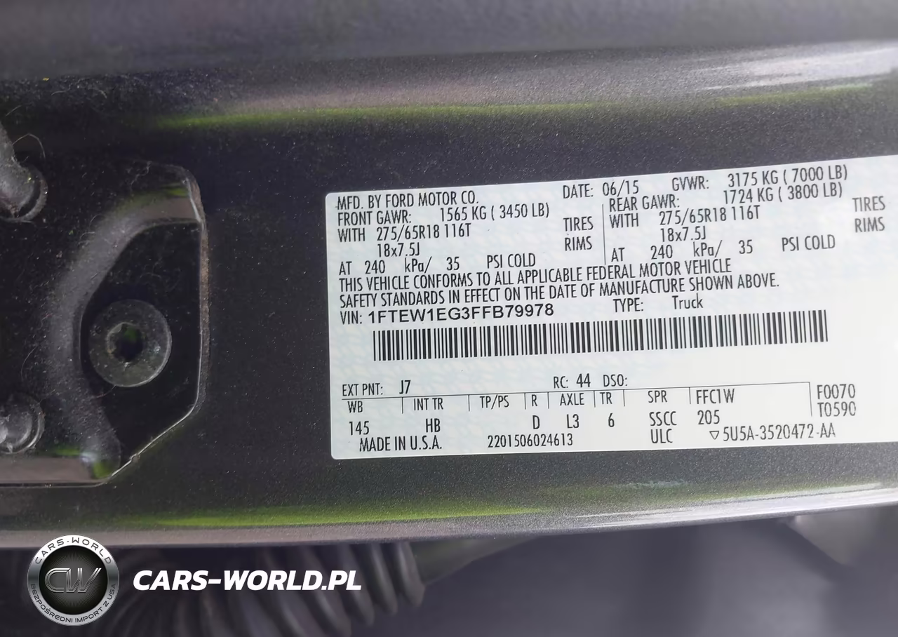 2015 Ford F-150 Lariat VIN:1FTEW1EG3FFB79978 - 9