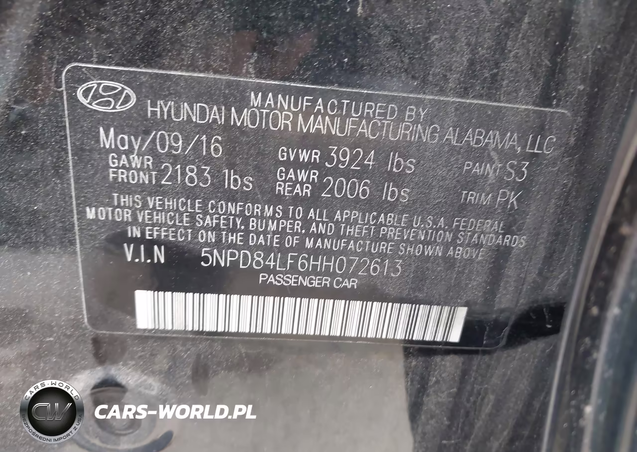 2017 Hyundai Elantra Se VIN:5NPD84LF6HH072613 - 9