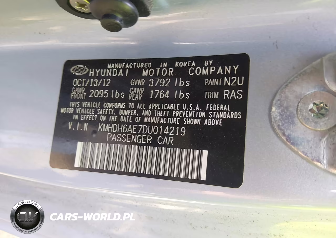 2013 Hyundai Elantra Gs VIN:KMHDH6AE7DU014219 - 9