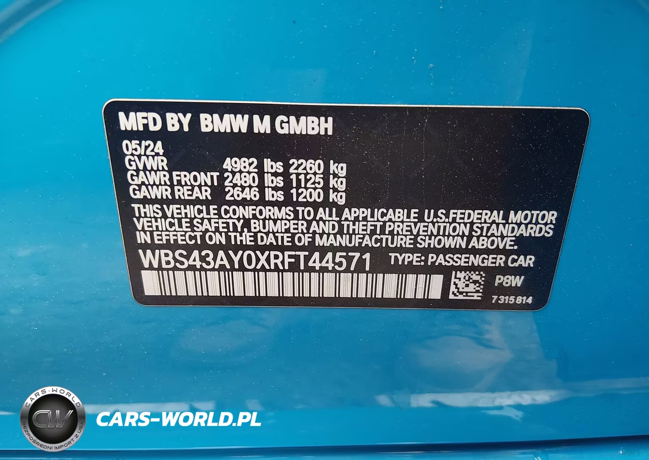 2024 BMW M3 Competition xDrive VIN:WBS43AY0XRFT44571 - 9