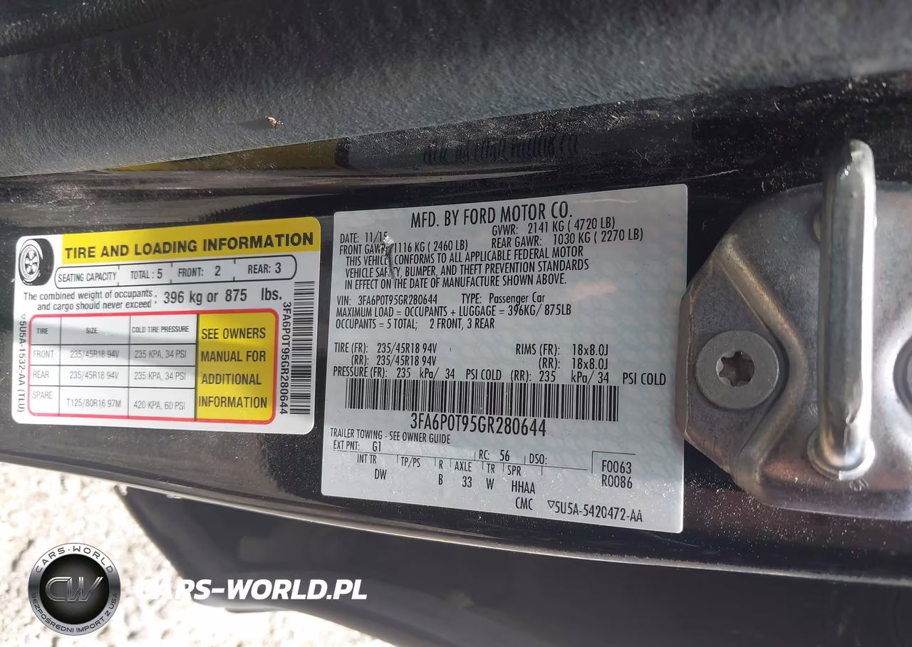 2016 Ford Fusion Se VIN:3FA6P0T95GR280644 - 9