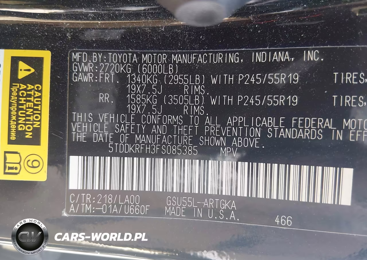 2015 Toyota Highlander Limited Platinum V6 VIN:5TDDKRFH3FS085385 - 9