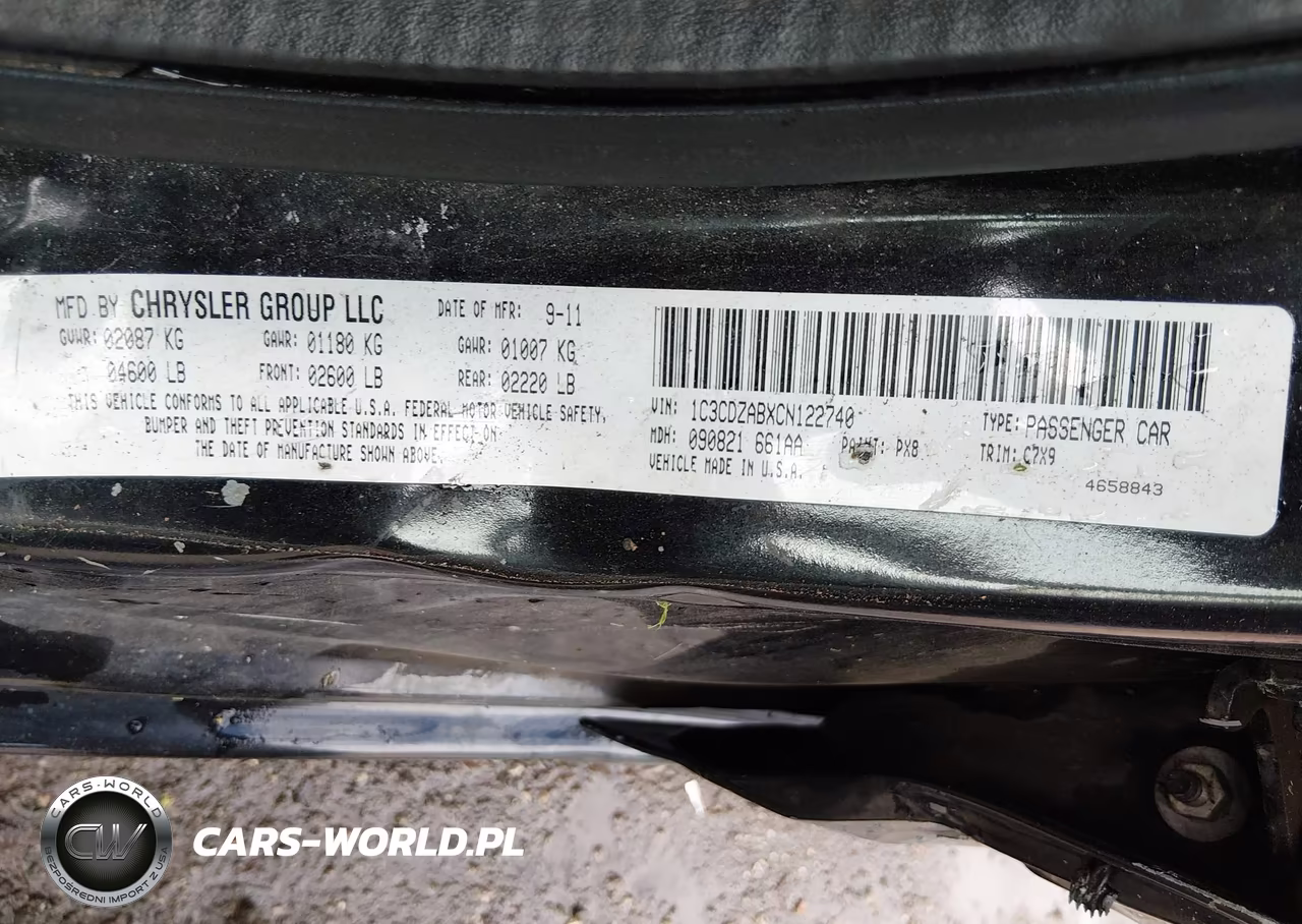 2012 Dodge Avenger Se VIN:1C3CDZABXCN122740 - 9
