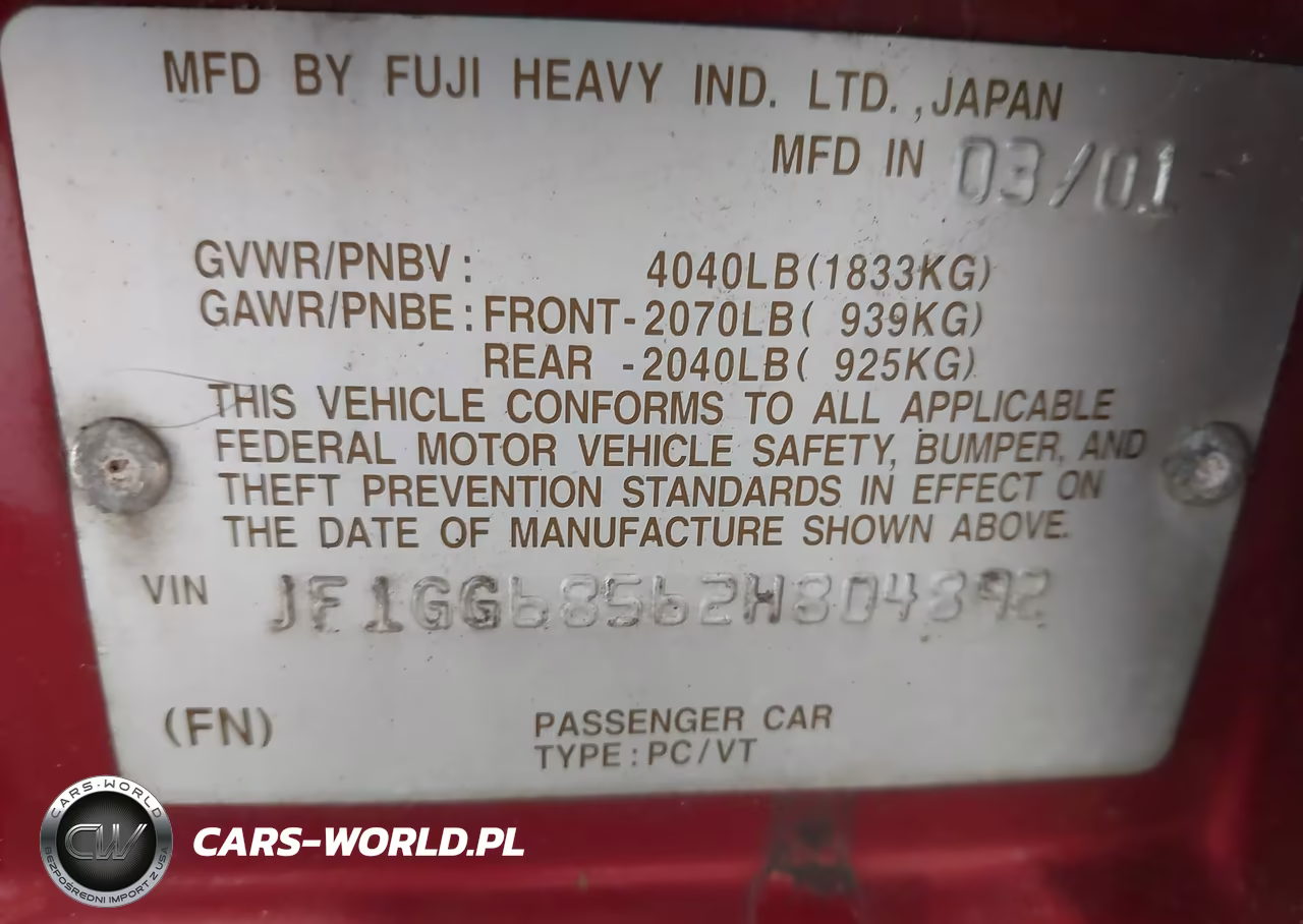 2002 Subaru Impreza Outback Sport VIN:JF1GG68562H804892 - 9