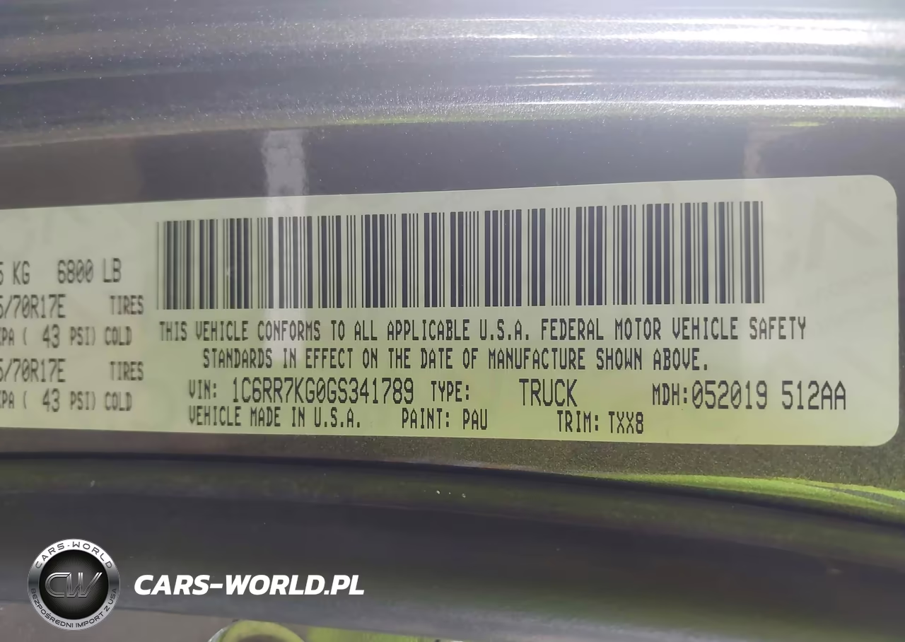 2016 Ram 1500 Tradesman VIN:1C6RR7KG0GS341789 - 9