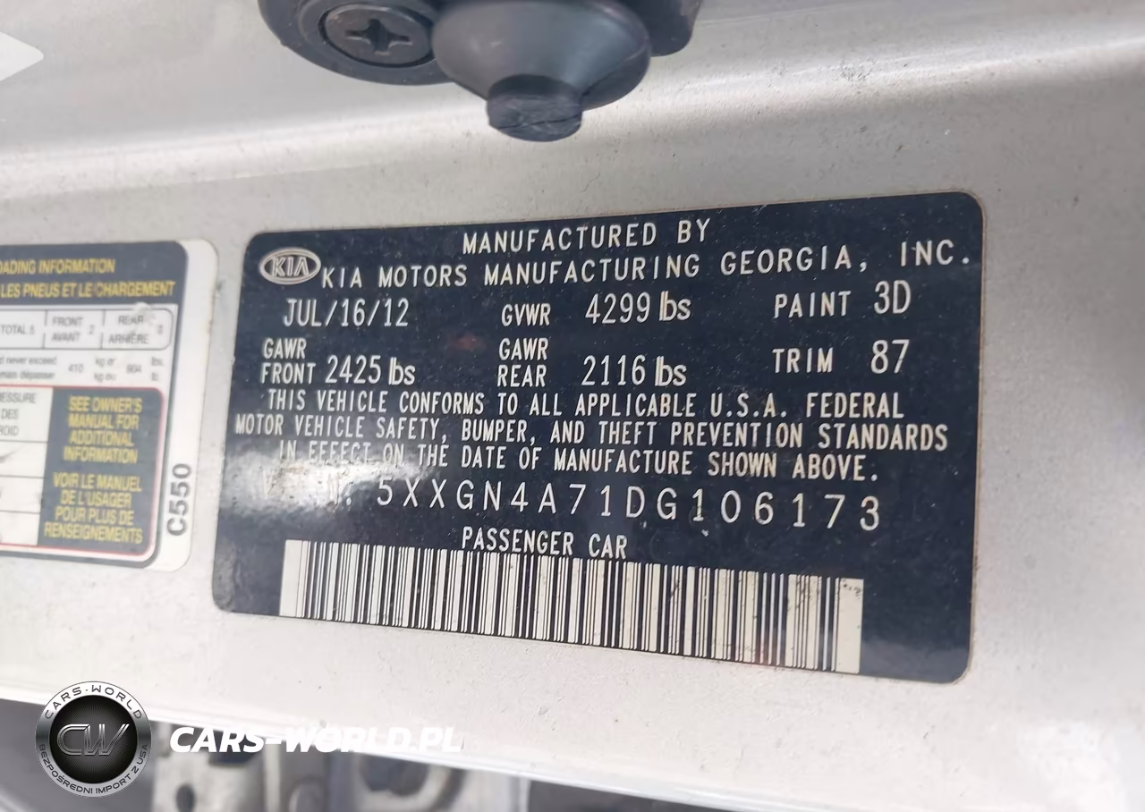 2013 Kia Optima Ex VIN:5XXGN4A71DG106173 - 9