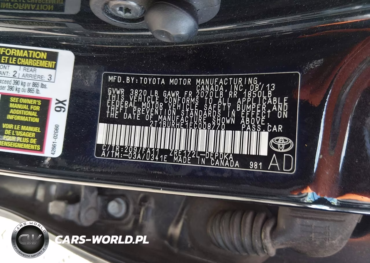 2014 Toyota Corolla L VIN:2T1BURHE1EC008770 - 9