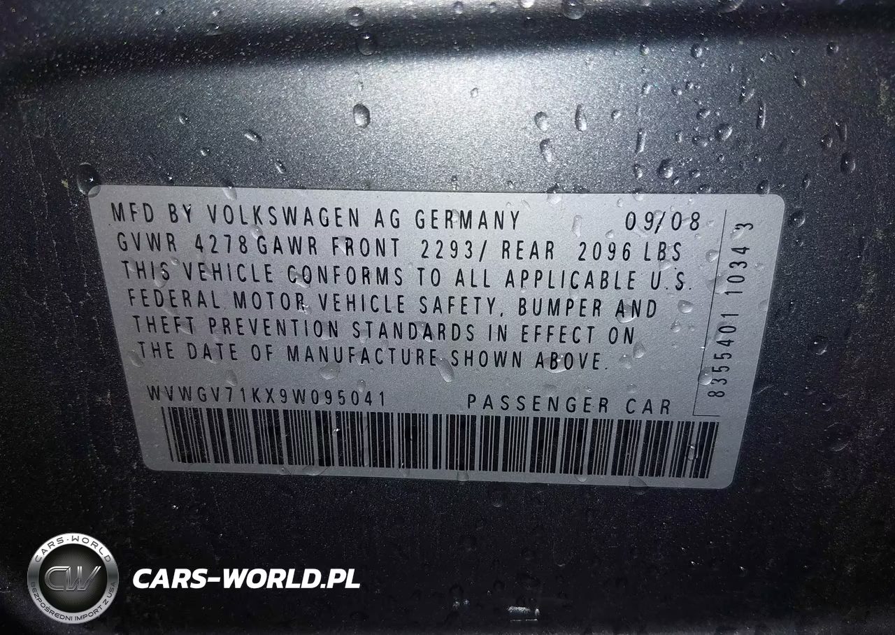 2009 Volkswagen Gti 4-Door VIN:WVWGV71KX9W095041 - 9