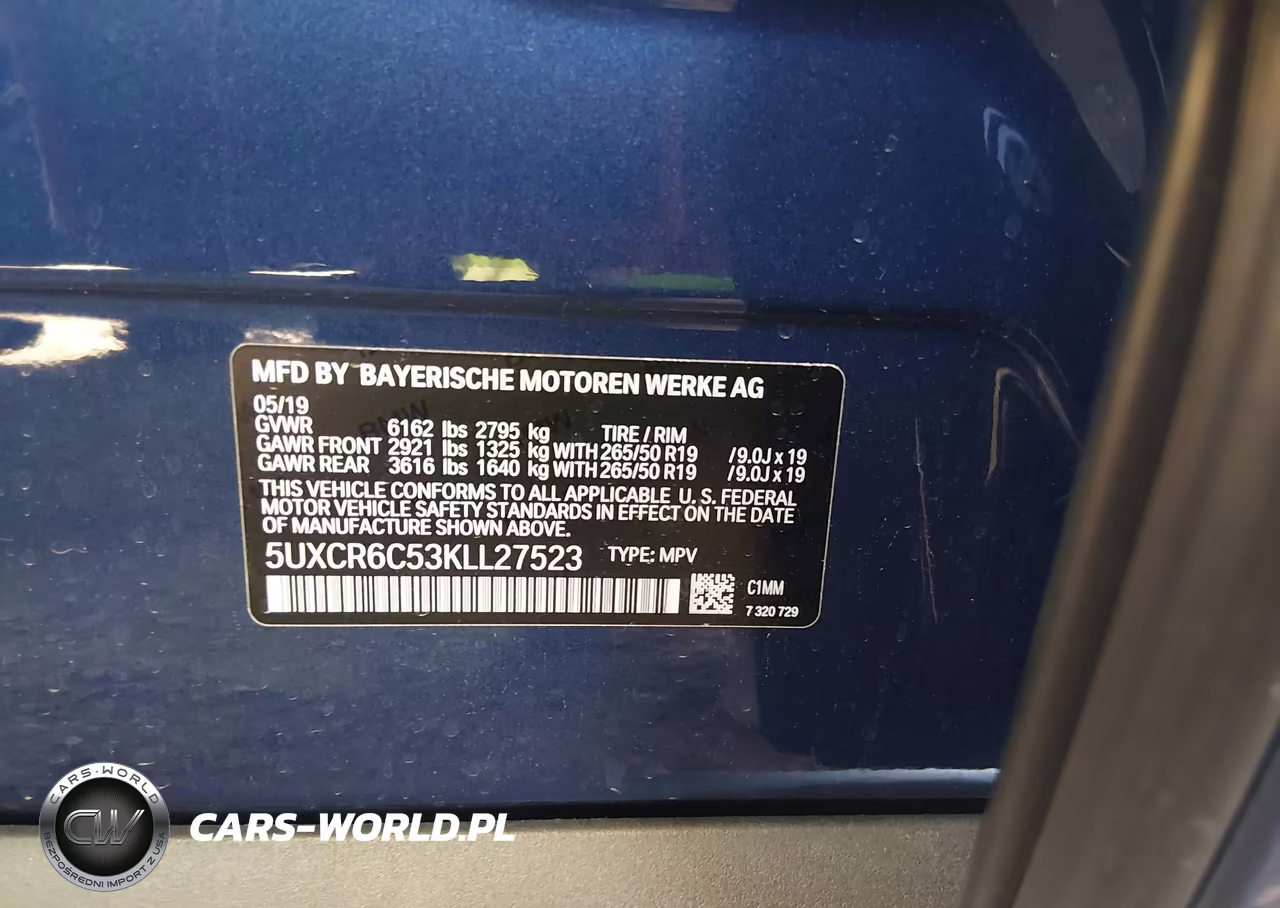 2019 BMW X5 xDrive40I VIN:5UXCR6C53KLL27523 - 9