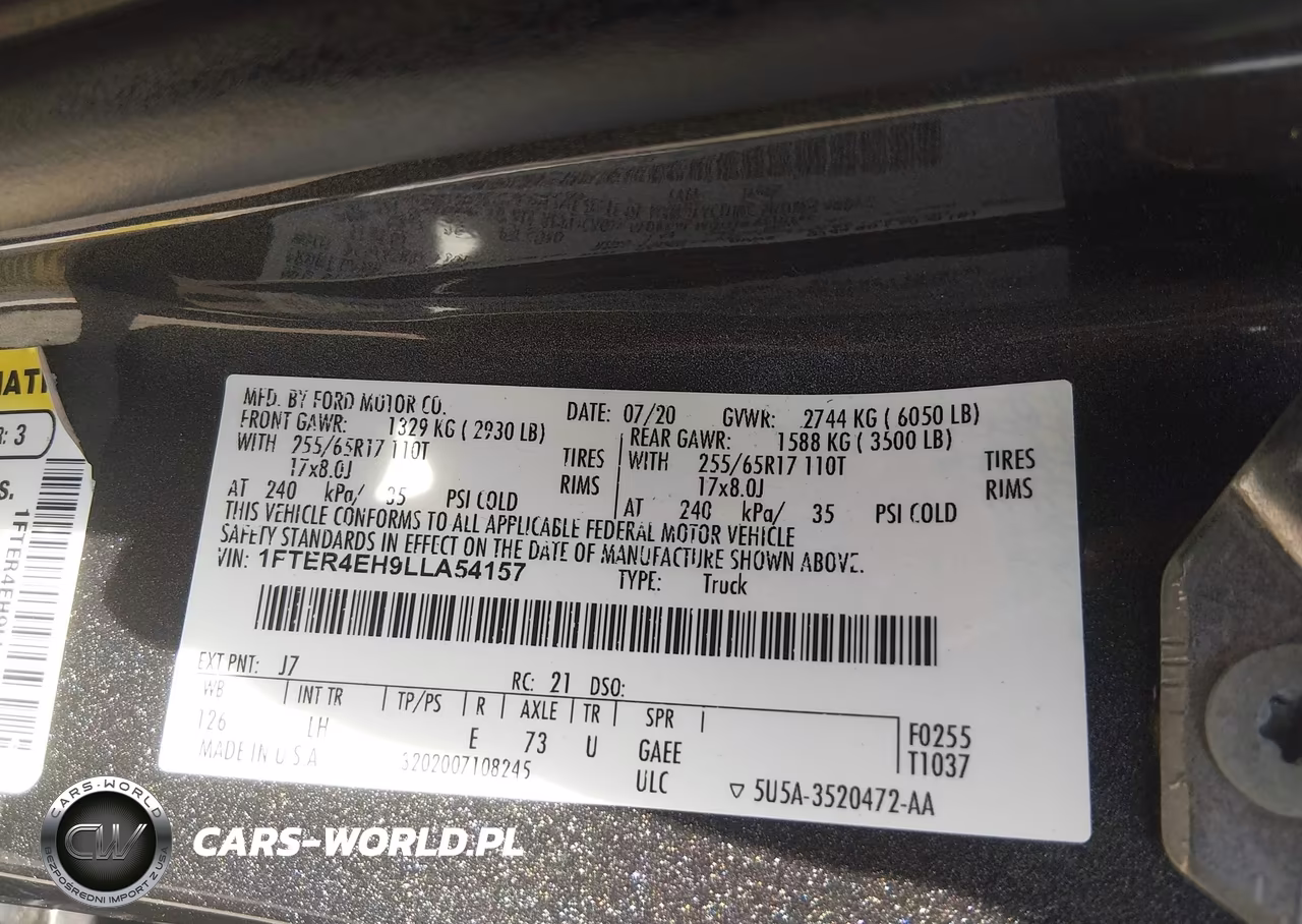 2020 Ford Ranger Xl VIN:1FTER4EH9LLA54157 - 9