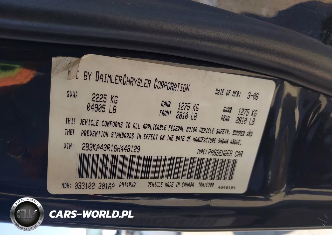 2006 Dodge Charger VIN:2B3KA43R16H448129 - 9