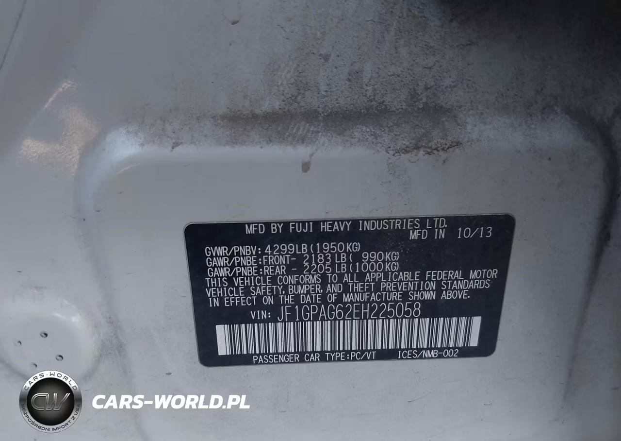 2014 Subaru Impreza 2.0I Limited VIN:JF1GPAG62EH225058 - 9