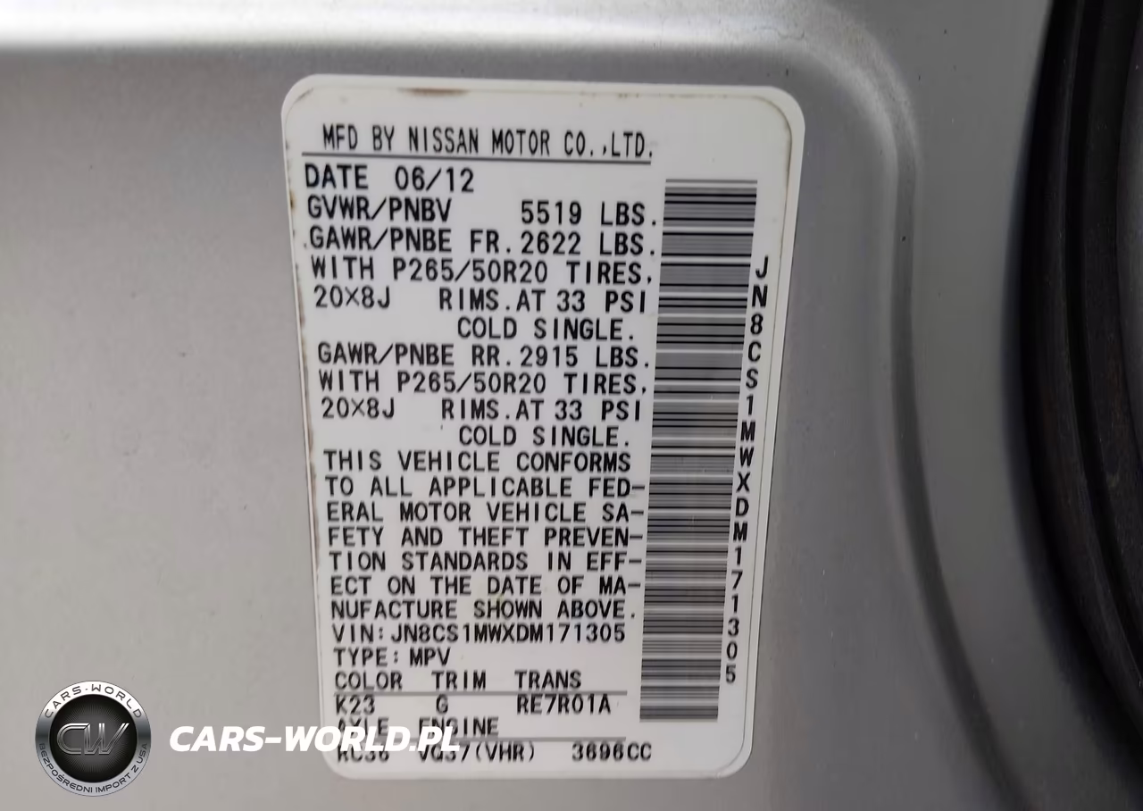 2013 Infiniti Fx37 VIN:JN8CS1MWXDM171305 - 9