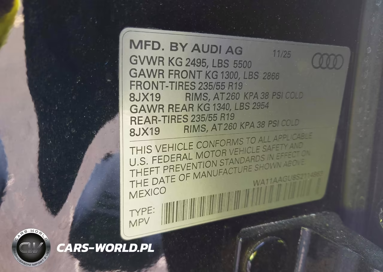 2025 Audi All-New Q5 Premium Tfsi Quattro S Tronic VIN:WA11AAGU8S2114863 - 9