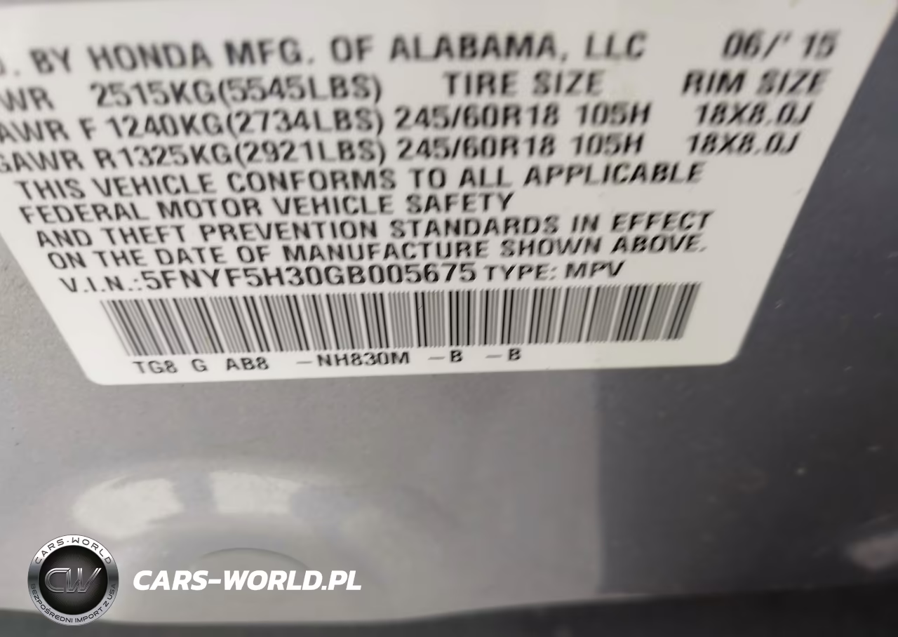 2016 Honda Pilot Ex VIN:5FNYF5H30GB005675 - 9