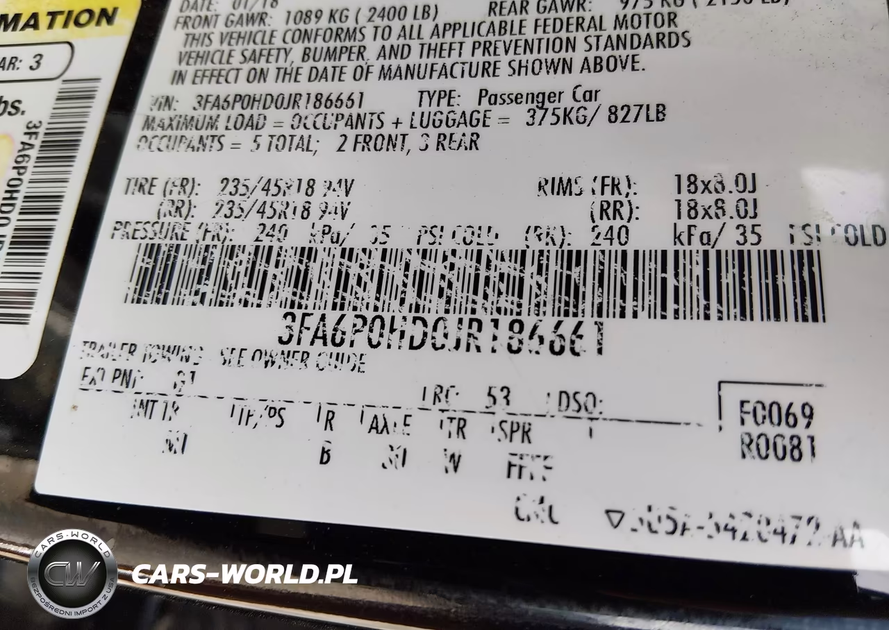2018 Ford Fusion Se VIN:3FA6P0HD0JR186661 - 9