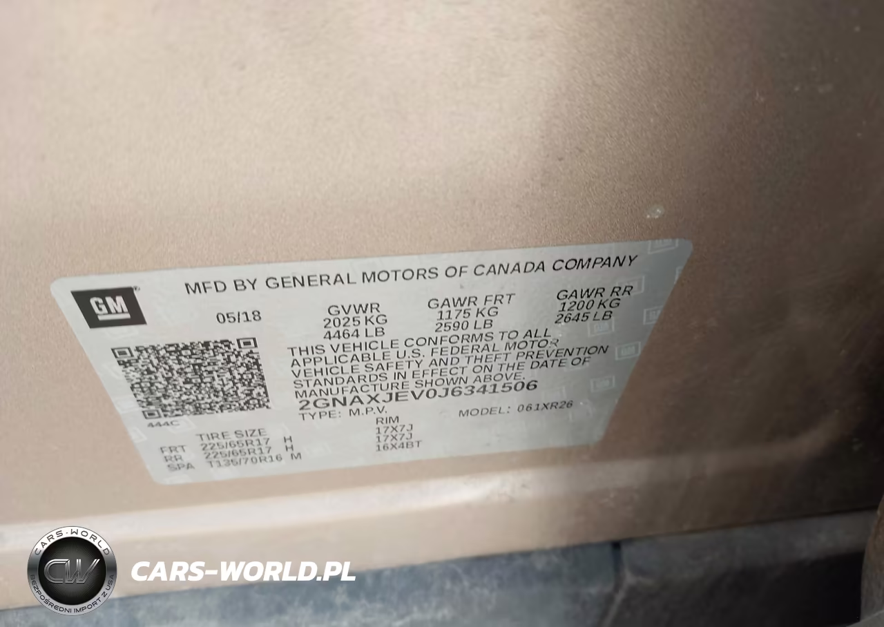 2018 Chevrolet Equinox Lt VIN:2GNAXJEV0J6341506 - 9