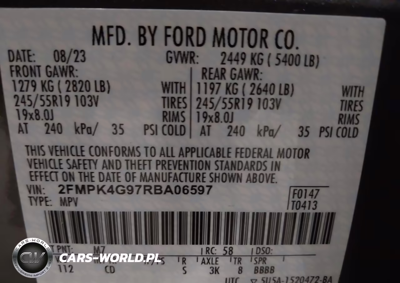 2024 Ford Edge Se VIN:2FMPK4G97RBA06597 - 9