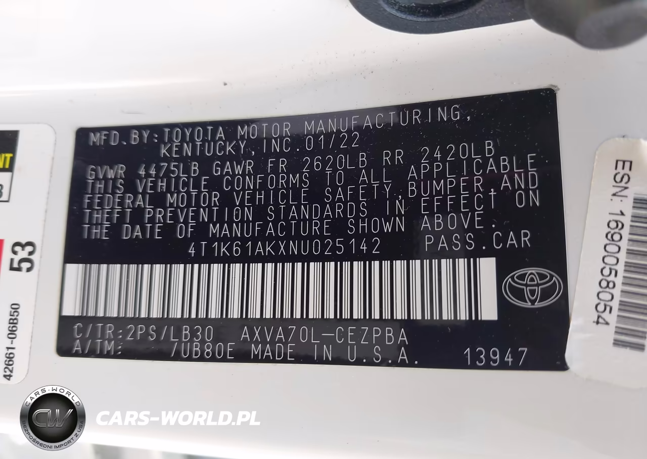 2022 Toyota Camry Xse VIN:4T1K61AKXNU025142 - 9