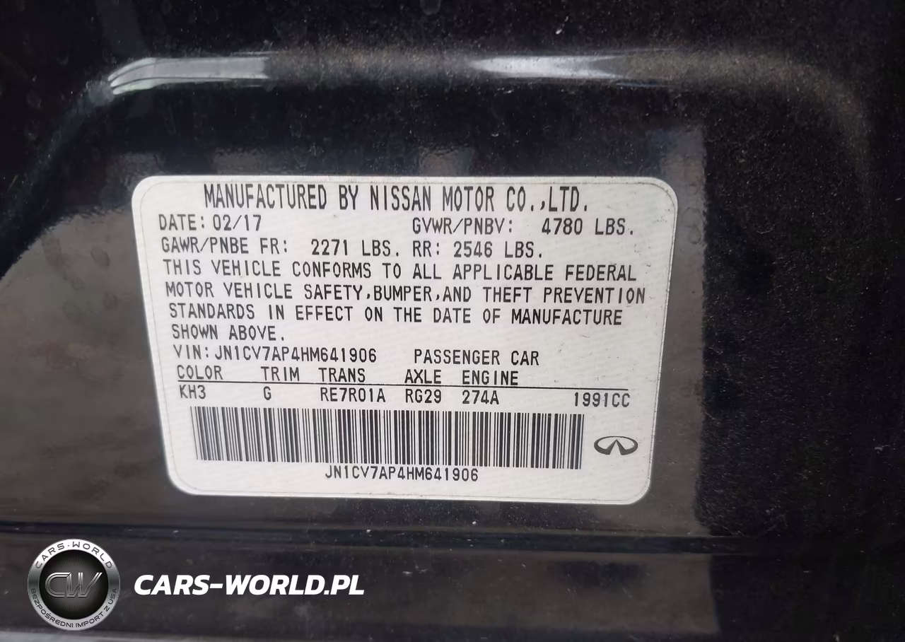 2017 Infiniti Q50 2.0T Base VIN:JN1CV7AP4HM641906 - 9