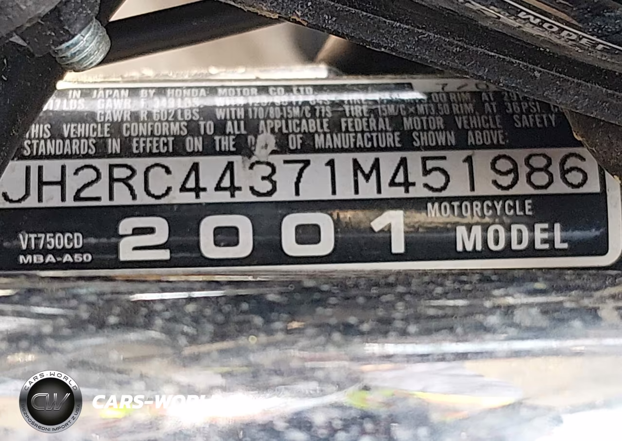 2001 Honda Vt750 Cd VIN:JH2RC44371M451986 - 10