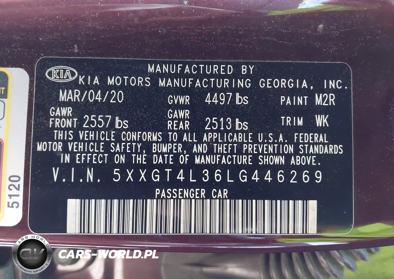 2020 Kia Optima Lx VIN:5XXGT4L36LG446269 - 9