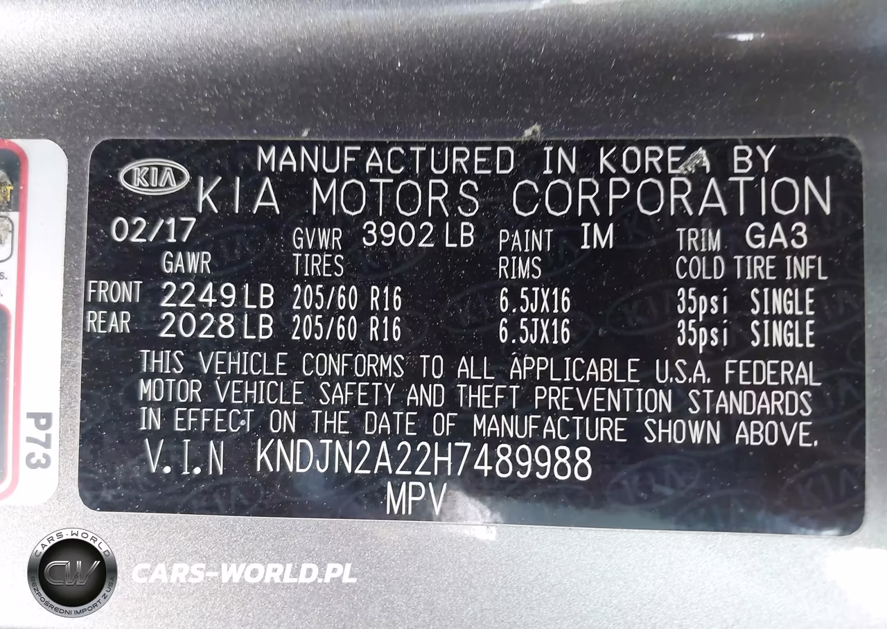 2017 Kia Soul VIN:KNDJN2A22H7489988 - 9