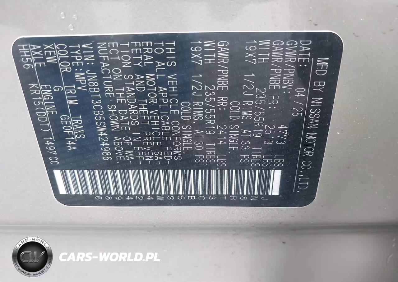2025 Nissan Rogue Sl Intelligent Awd VIN:JN8BT3CB5SW424986 - 9
