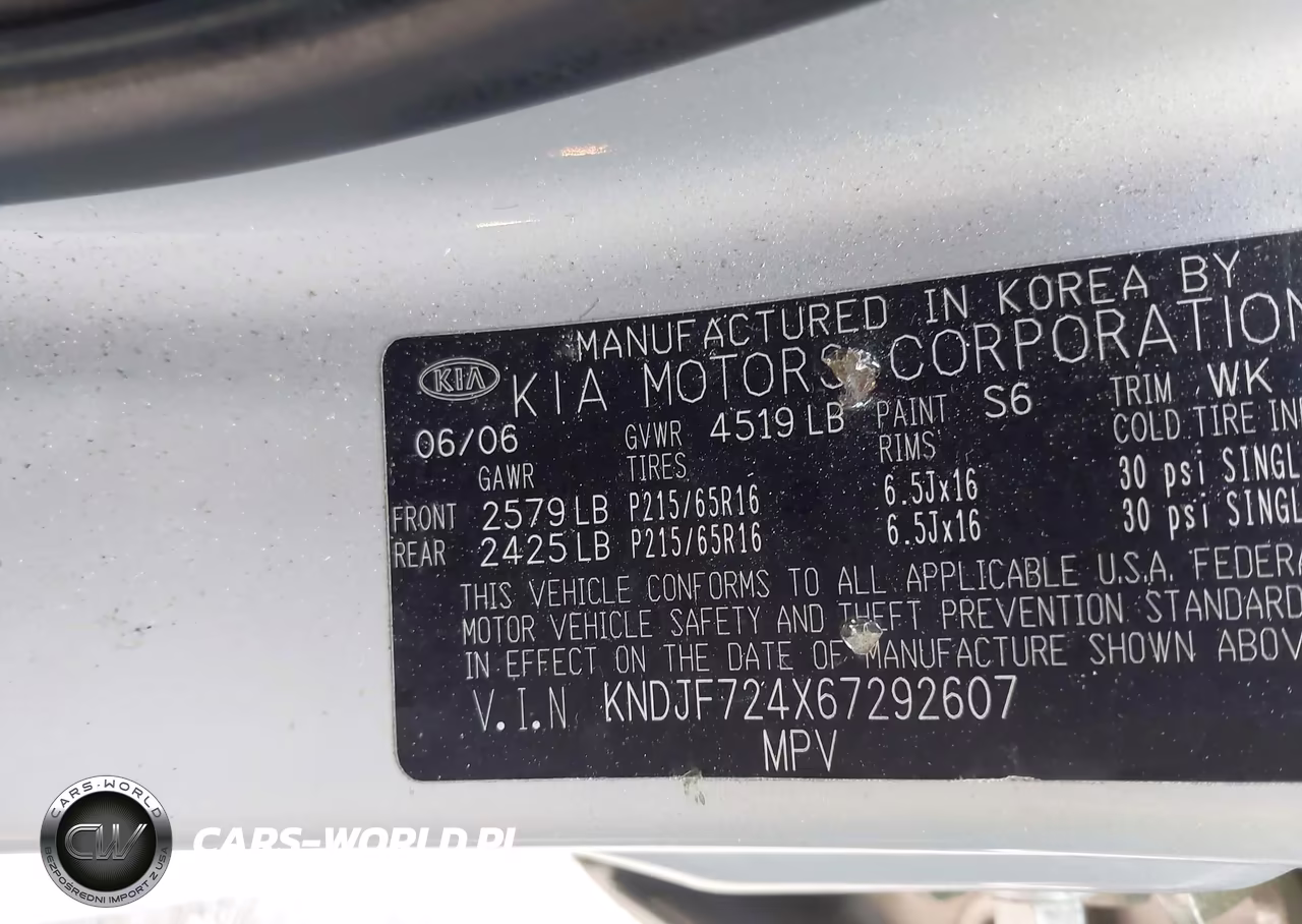 2006 Kia Sportage Lx VIN:KNDJF724X67292607 - 9