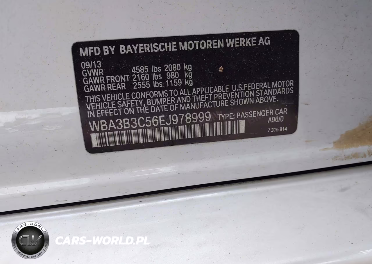 2014 BMW 328I xDrive VIN:WBA3B3C56EJ978999 - 9