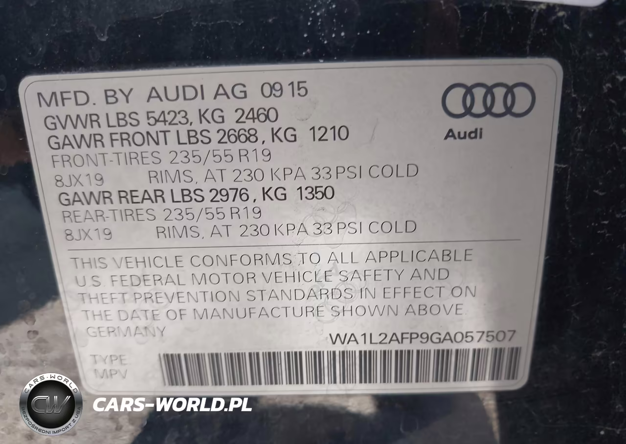 2016 Audi Q5 2.0T Premium VIN:WA1L2AFP9GA057507 - 9