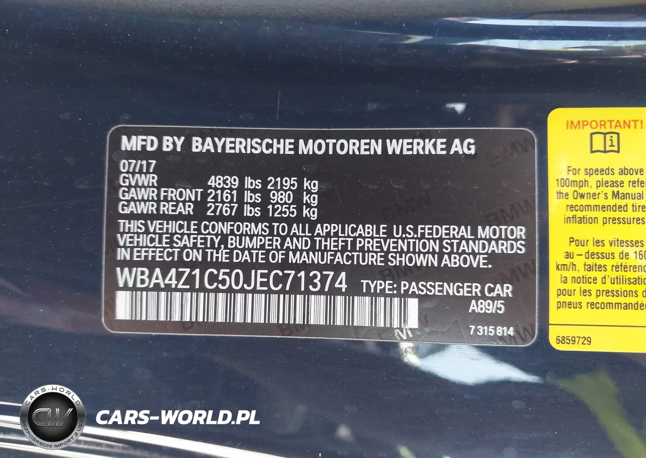 2018 BMW 430I VIN:WBA4Z1C50JEC71374 - 9