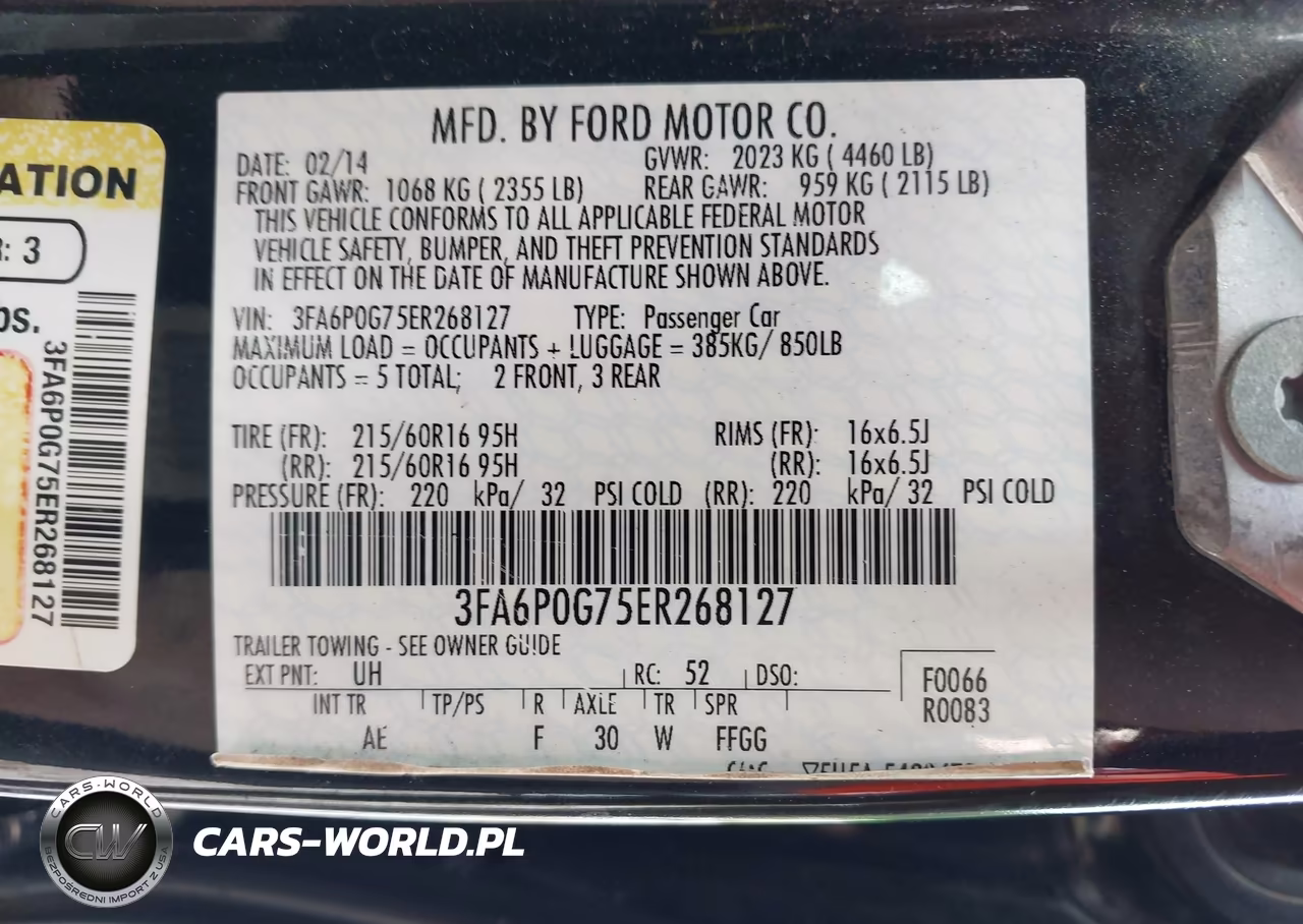 2014 Ford Fusion S VIN:3FA6P0G75ER268127 - 9