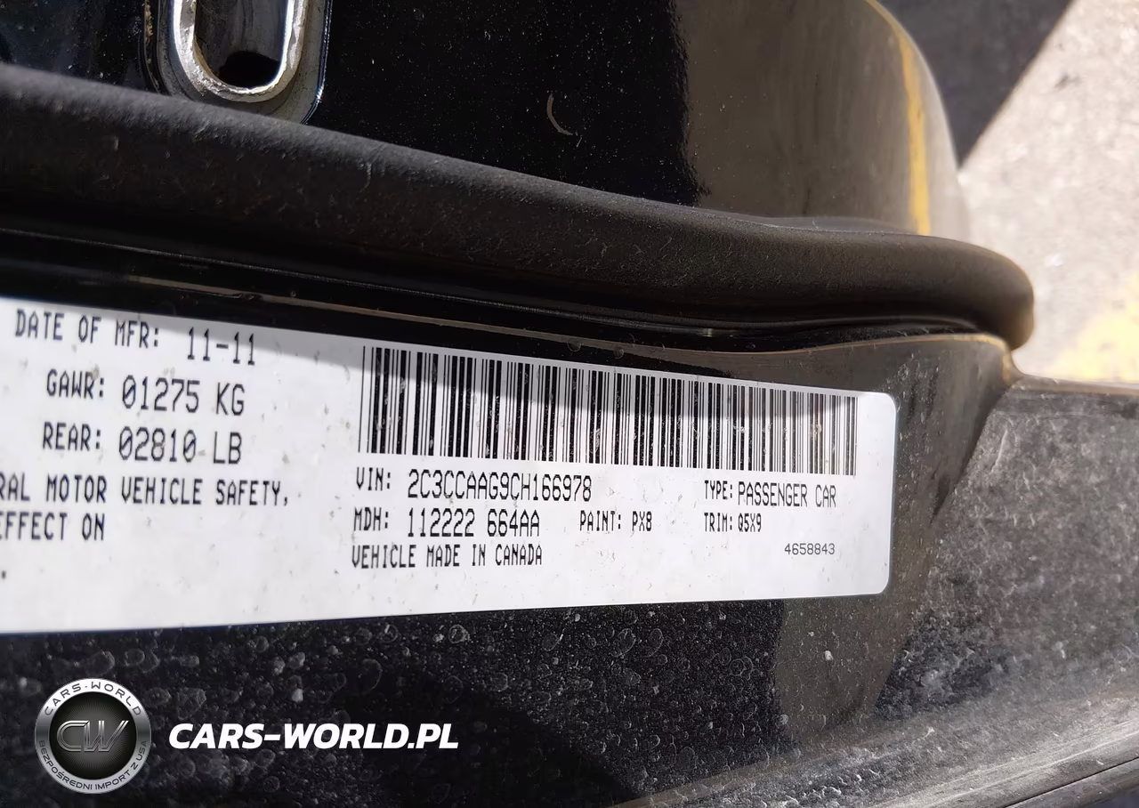 2012 Chrysler 300 VIN:2C3CCAAG9CH166978 - 9