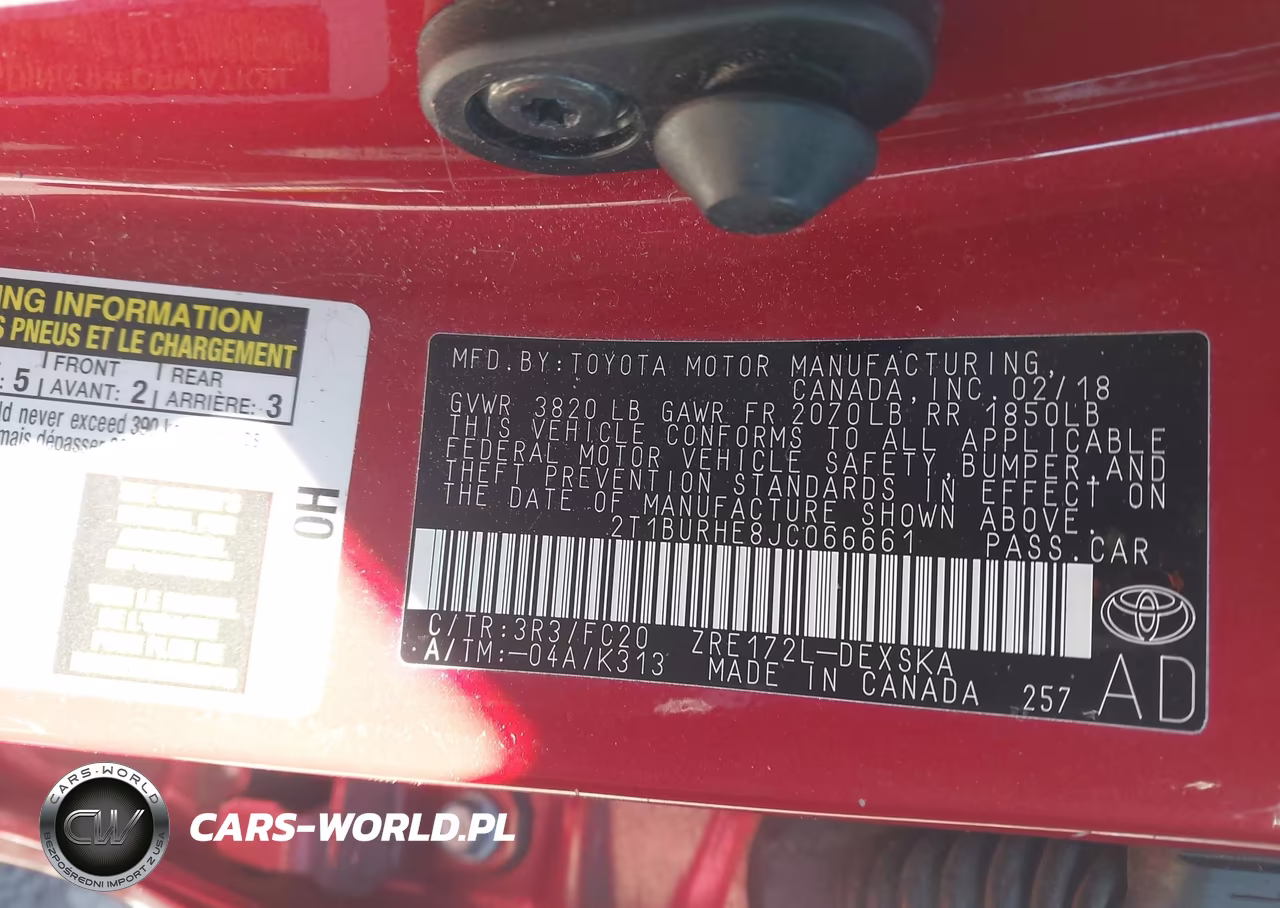 2018 Toyota Corolla Se VIN:2T1BURHE8JC066661 - 9