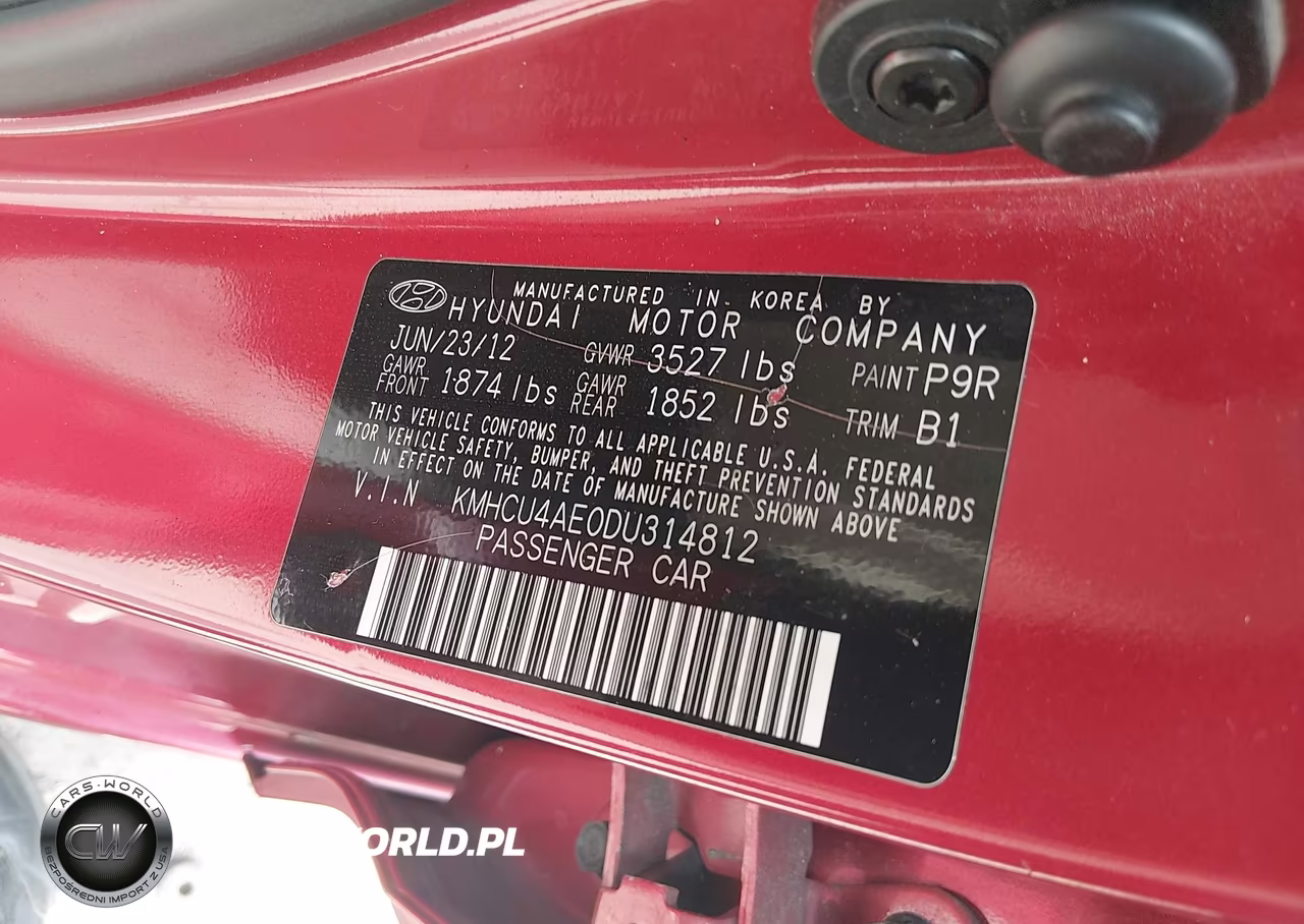 2013 Hyundai Accent Gls VIN:KMHCU4AE0DU314812 - 9