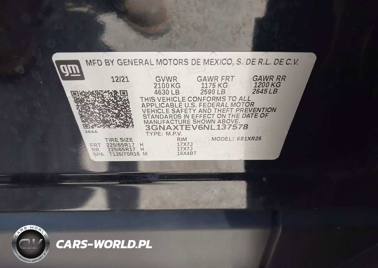 2022 Chevrolet Equinox Awd 2Fl VIN:3GNAXTEV6NL137578 - 9