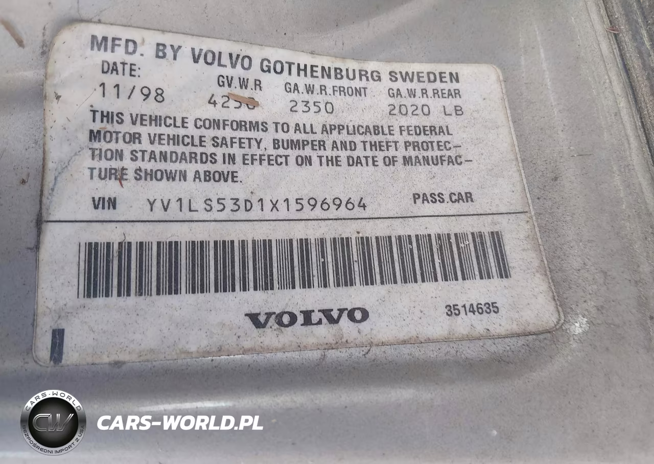 1999 Volvo S70 T5 VIN:YV1LS53D1X1596964 - 9