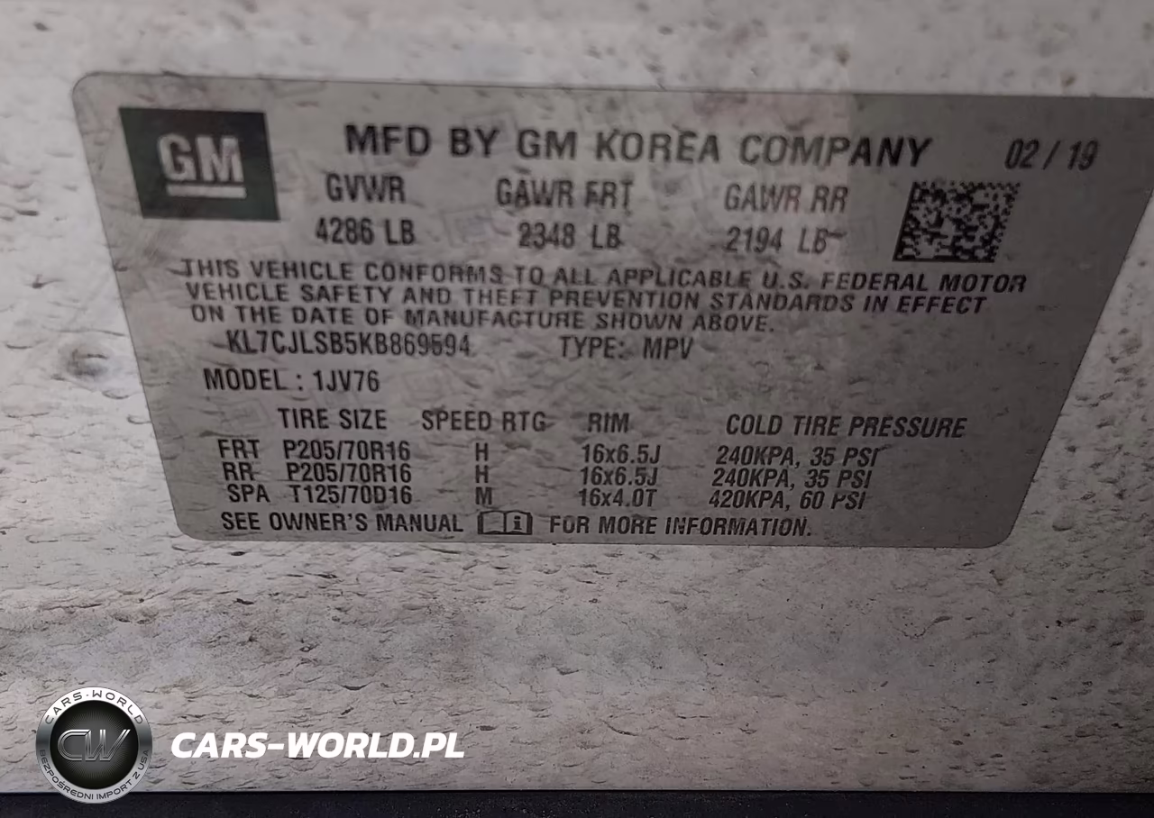 2019 Chevrolet Trax Lt VIN:KL7CJLSB5KB869594 - 9